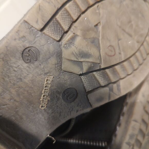 Rieker Berry Buckle Strap Zip Ankle Boots Black Leather Suede Women's Size 9.5 - Picture 11 of 12